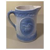 Blue & White Stoneware Pitcher