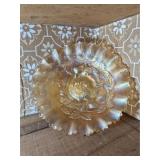 Three Fruits Carnival Glass Bowl