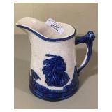 Blue and White Old Sleepy Eye Stoneware Pitcher