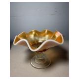 Carnival Glass Candy Compote