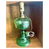Vintage Glass Oil Lamp Base