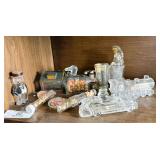 11+/- Collectible Glass Candy Containers