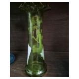 Hand Blown Mary Gregory Vase