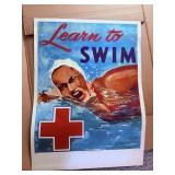 Red Cross Swim Poster