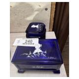 Two Cobalt Blue Boxes