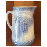 Blue & White Grape Pattern Pitcher