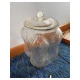 Large Vintage Embossed Mr. Peanut Glass Jar