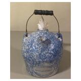 Grandmothers Blue & White Maple Syrup Jug