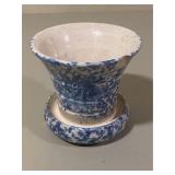 Blue & White Stoneware Planter