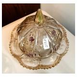Vintage Covered Butter Glass Dish