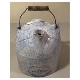 Grandmothers Blue & White Maple Syrup Jug