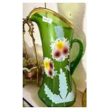 German Hand-Painted Pitcher