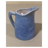Unmarked Blue Lincoln Stoneware Pitcher
