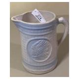 Blue & White Stoneware Pitcher