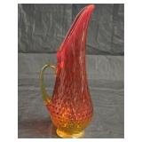 Vintage Amberina Kanawha Hobnail Pitcher