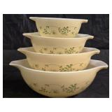 Vintage Pyrex Shenandoah 4pc. Mixing Bowls