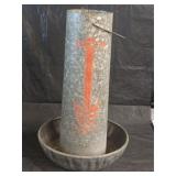 Vintage Jamesway Galvanized Metal Feeder