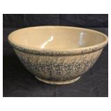 Extra Large Roseville Pottery Blue Spongeware Bowl