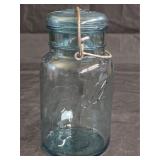 Vintage Aqua Blue Ball Ideal Mason Jar