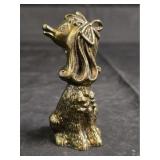 Vintage Brass Poodle