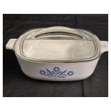 Vintage Blue Cornflower Corningware Casserole Dish