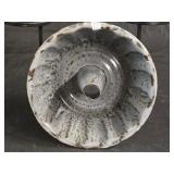 Grey Enamelware Fluted Bundt Cake Pan