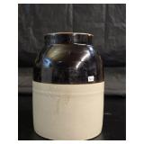 Two-Tone Salt Glazed Stoneware Preserve Jar
