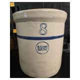 8 Gallon Blue Band Stoneware Crock
