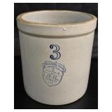 3 Gallon Uhl Stoneware Crock