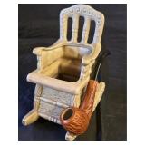 Vintage Lefton Porcelain Rocking Chair Planter