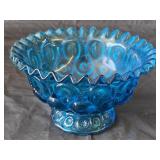 L.E. Smith Colonial Blue Moon & Stars Compote