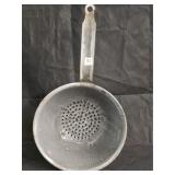 Grey Enamelware Colander w/Handle