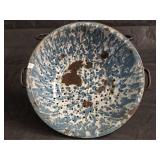 Blue & White Enamelware Colander