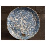 Blue & White Enamelware Camp Plate/Pie Pan