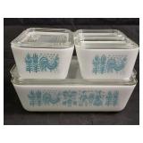 Pyrex Amish Butterprint 3pc. Refrigerator Set