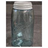 Rare Triple "L" Aqua Blue Ball Mason Jar