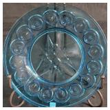 L.E. Smith Colonial Blue Moon & Stars Dinner Plate