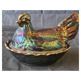 Fenton "Big Bertha" Carnival Hen on Nest