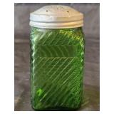 Vintage Owens-Illinois Green Glass Hoosier Shaker