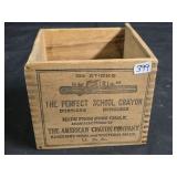 Vintage American Crayon Co. Wooden Box