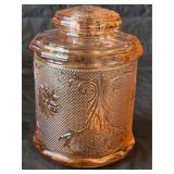 Indiana Glass Pink Tiara Sandwich Glass Canister