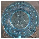 L.E. Smith Colonial Blue Moon & Stars Dinner Plate