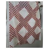 Vintage Red/White Irish Chain Quilt