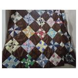 Brown Patchwork Block Quilt