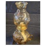 L.E. Smith Moon & Stars Amber Oil Finger Lamp