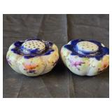 Vintage Porcelain Hand Painted Salt & Pepper Set