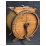 Antique Wooden Cylinder Crank Butter Churn