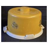 Vintage Lock-Lift Yellow Cake Carrier