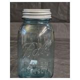 Vintage MATCHING Aqua Blue Ball Perfect Mason Jar