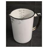 Vintage Enamelware Measuring Cup w/Handle